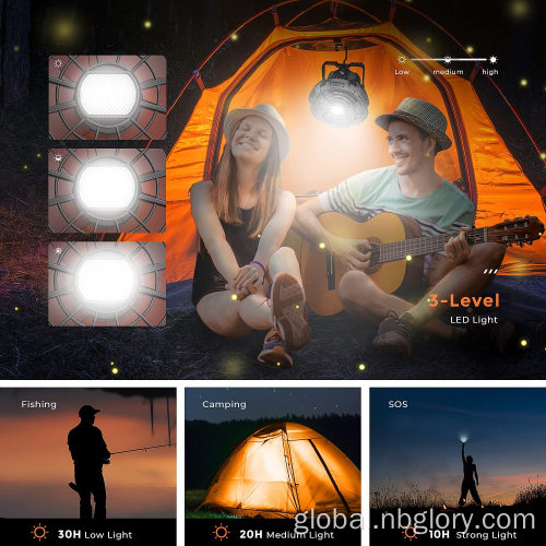 China 2 IN 1 7800 mAh Portable & Wearable Fans USB Recharging Camping Fans With Led Light Supplier